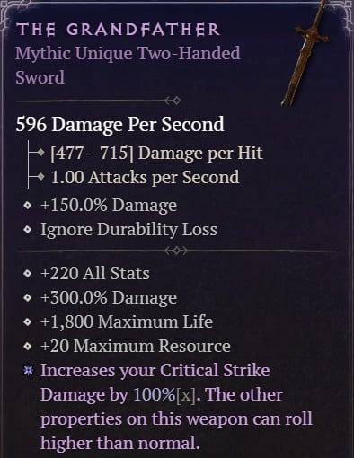 The Grandfather Necromancer Summoner D4 build