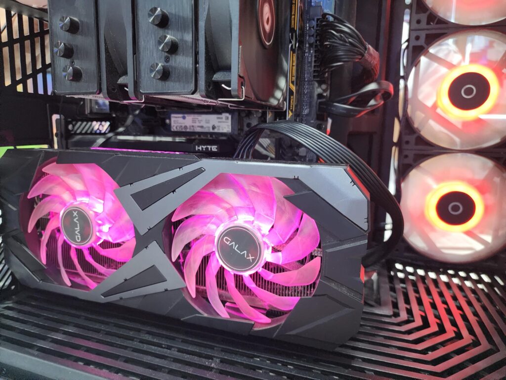 Graphics card in the HYTE Y70