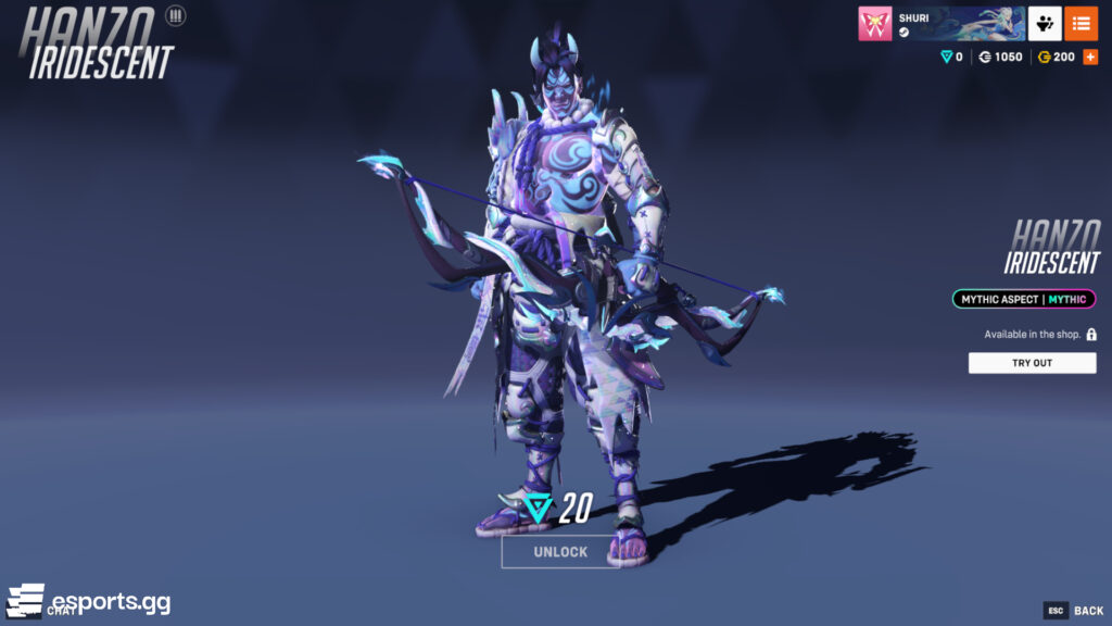 Henzo Iridescent Aspects in Overwatch 2