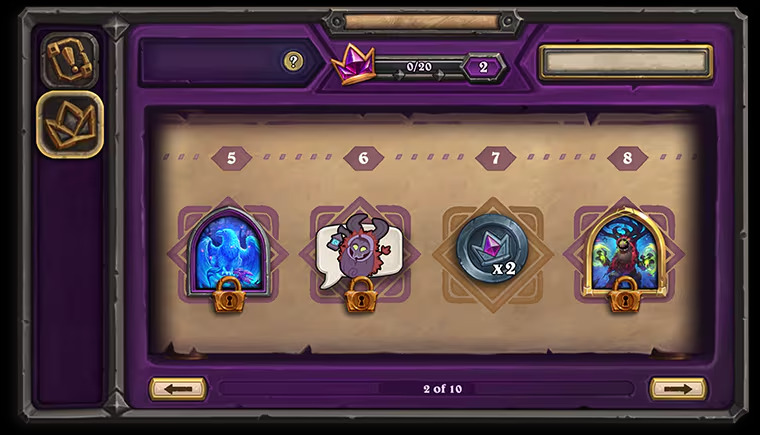 Hearthstone Battlegrounds Season 10 rewards track