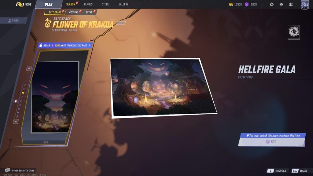Hellfire Gala Gallery Card in the Marvel Rivals Season 2 Battlepass.