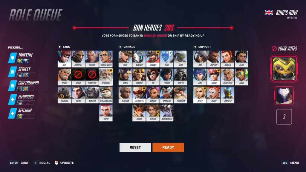 Overwatch 2 hero ban