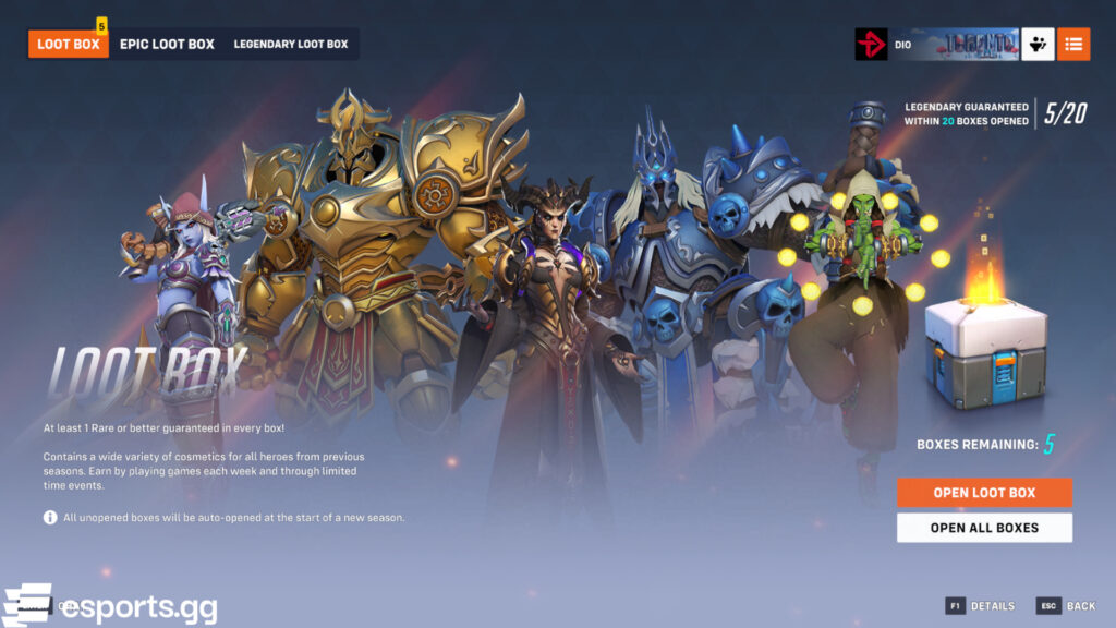 The loot boxes should appear the next time you launch the game