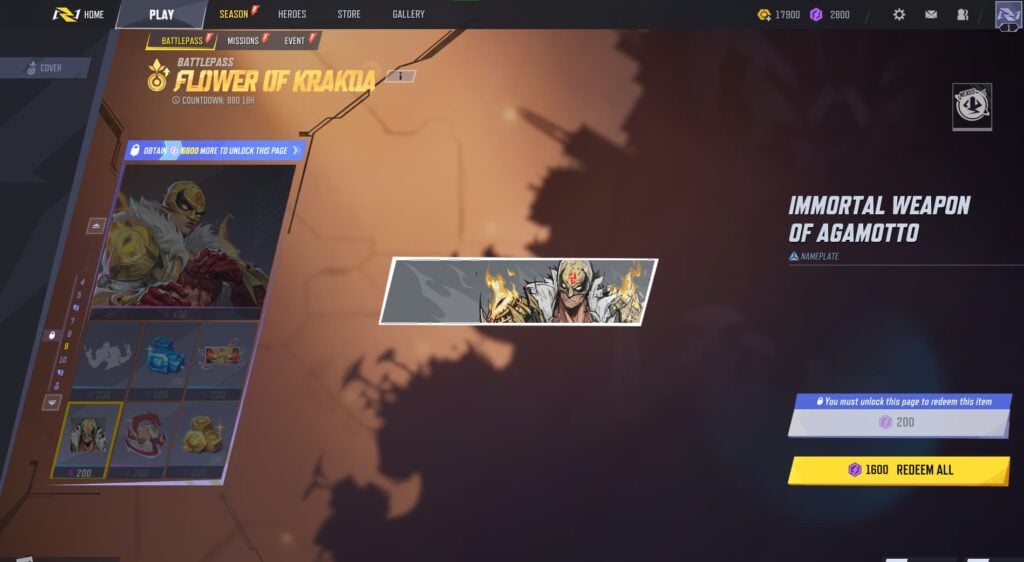 Immortal Weapon of Agamotto Nameplate (Luxury)