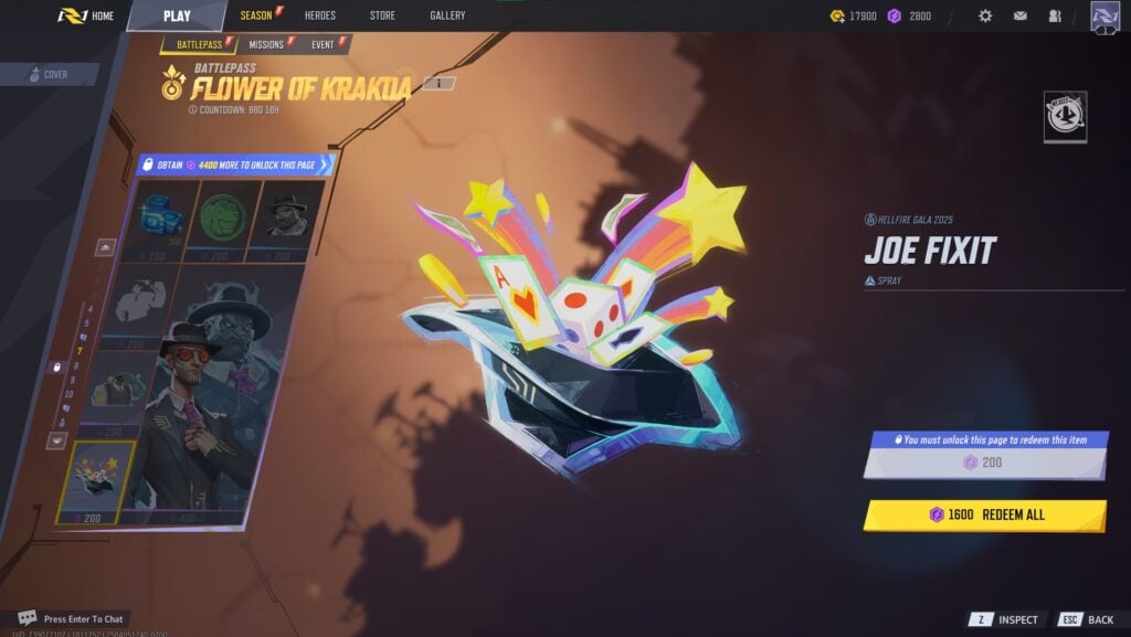 Joe Fixit Spray (Luxury) in the Marvel Rivals Season 2 Battlepass.