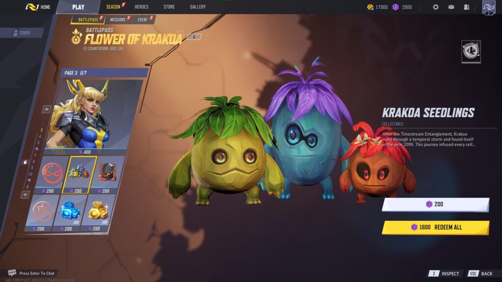 Krakoa Seedlings Collectable in the Marvel Rivals Season 2 Battlepass.