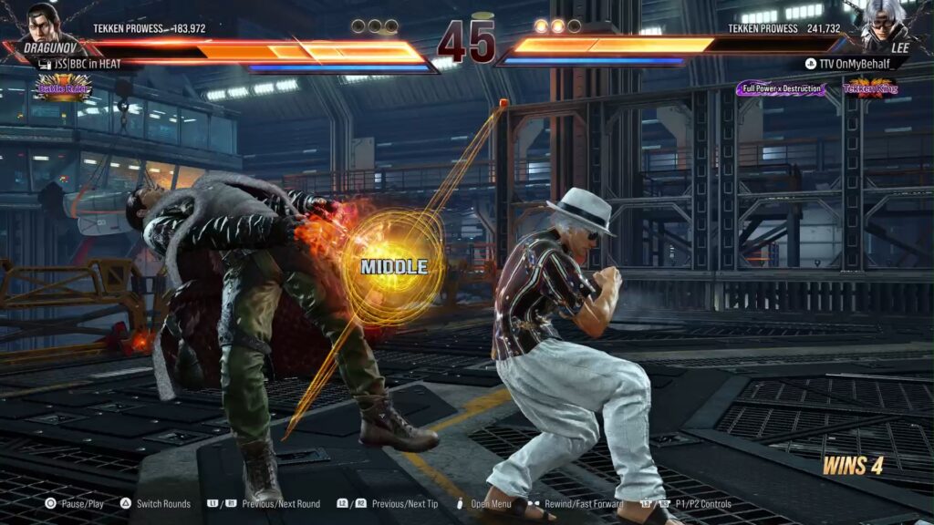 Lee knocks over Dragunov in Tekken 8