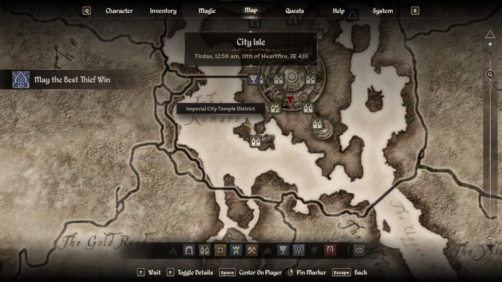 The Imperial City Temple District on the map