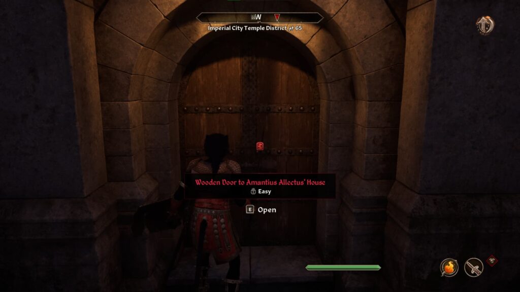 The locked front door to Amantius Allectus' house