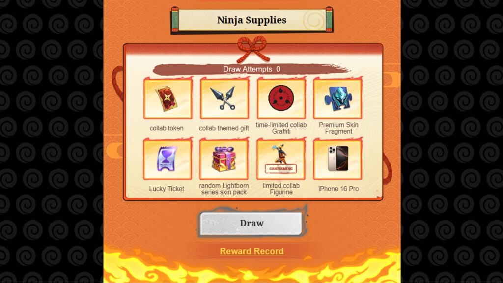 Ninjutsu Academy Event Rewards