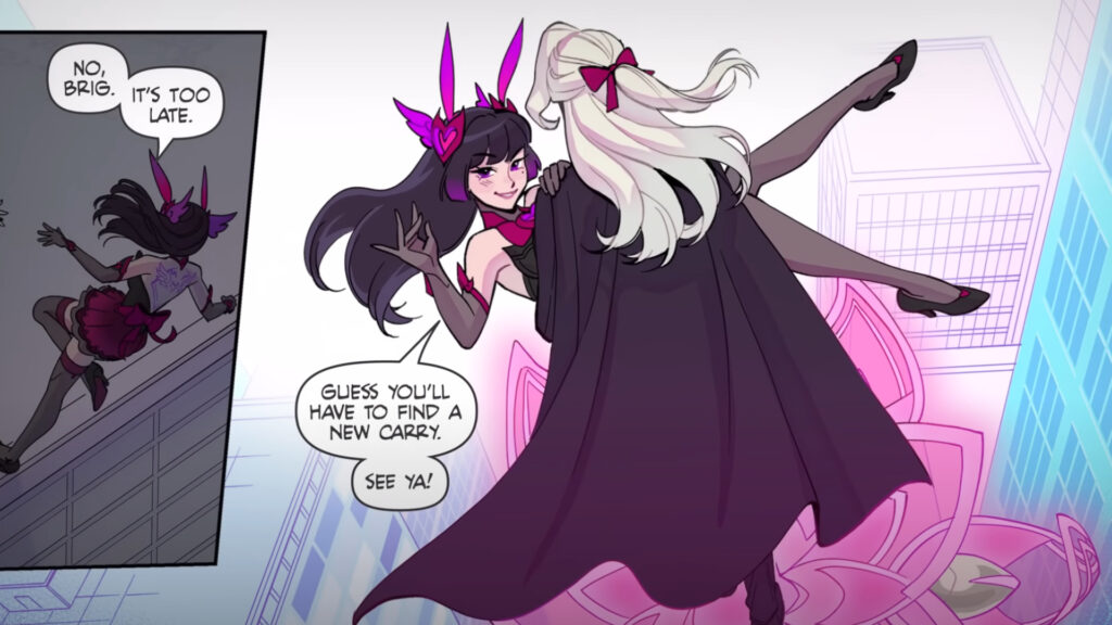 D.Va Nocturna and Lifeweaver in the Dokiwatch comic