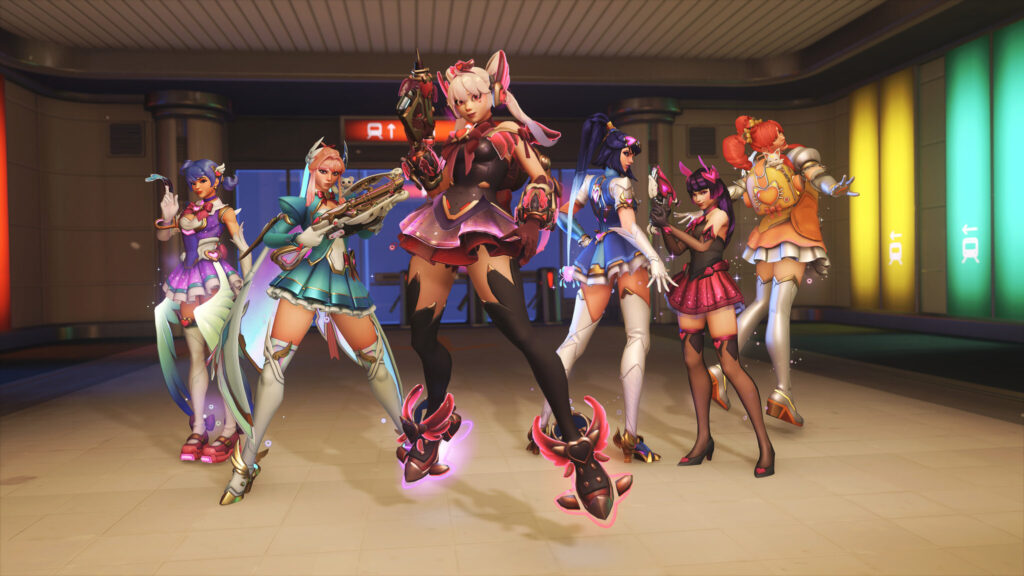 Blizzard drops closer look at Overwatch 2 DokiWatch skins