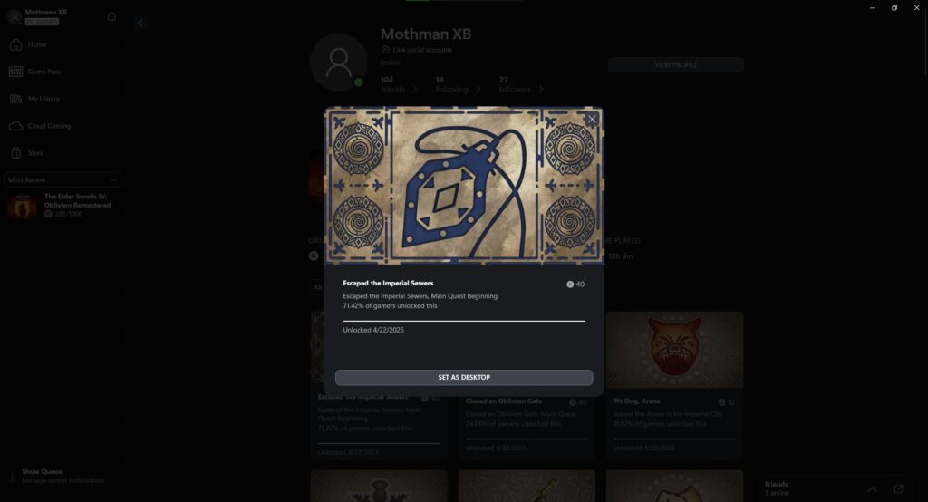 All achievements in Oblivion Remastered