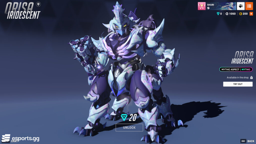 Orisa Iridescent  Aspects in Overwatch 2