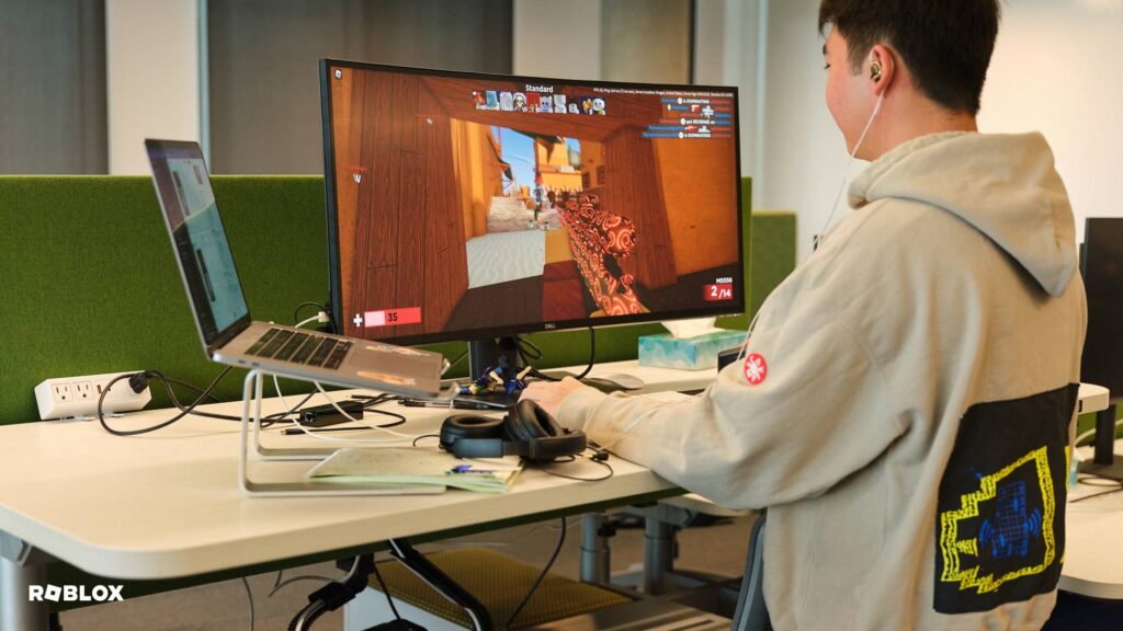 Playing a game on an updated Roblox app