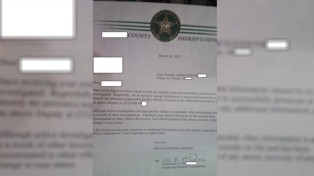 County Sheriff's letter regarding the bulletproof Pokémon cards incident