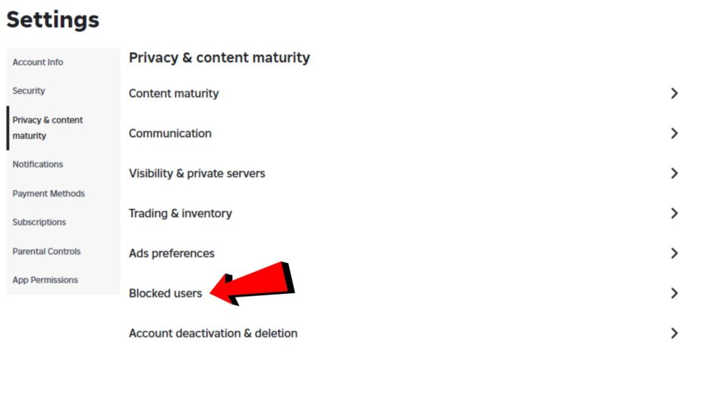 Privacy and content maturity settings