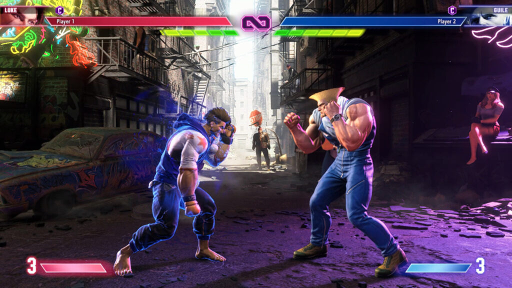 The SF6 screenshot shows how Luke does Drive Parry. The image illustrates an SF6 beginner guide.