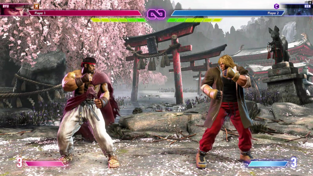 It’s a scene from a Street Fighter 6 match, where players are on different Control schemes: Modern vs Classic