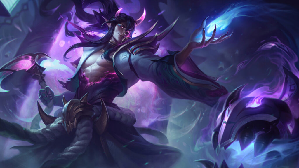 Spirit Blossom Thresh splash art