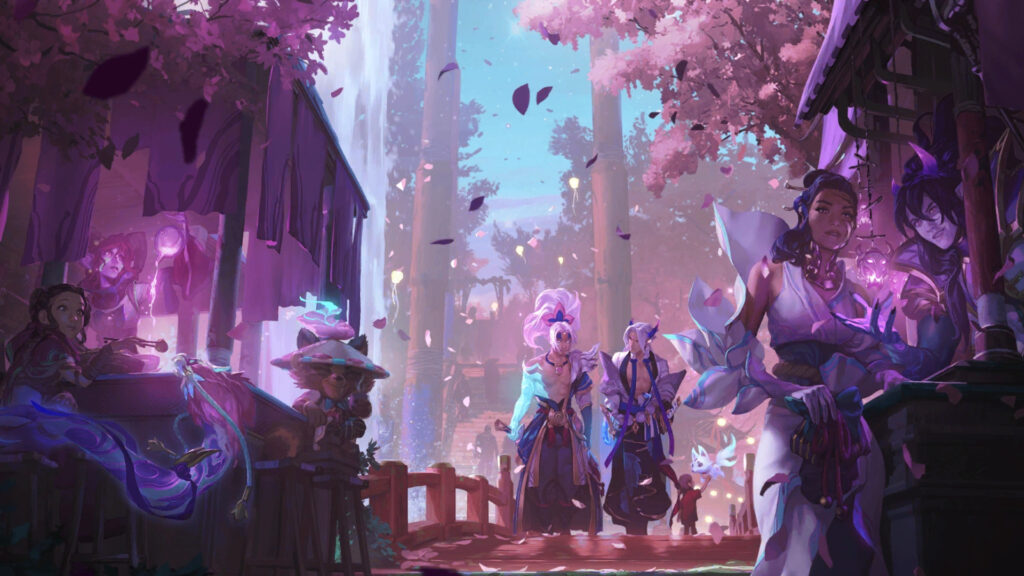 Artwork for the first Spirit Blossom Festival happening in League of Legends