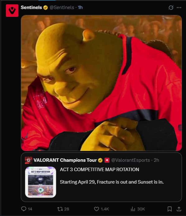 Reaction to VALORANT patch 10.08 map pool with Sunset in and Fracture out.