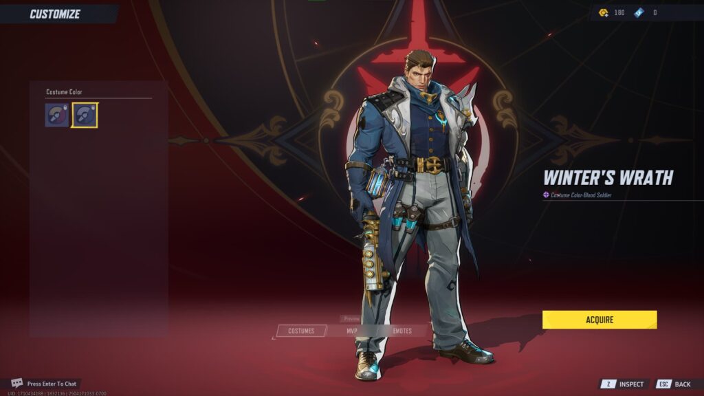 Winter Soldier's Blood Solider (Winter's Wrath) - skin customization in Marvel Rivals