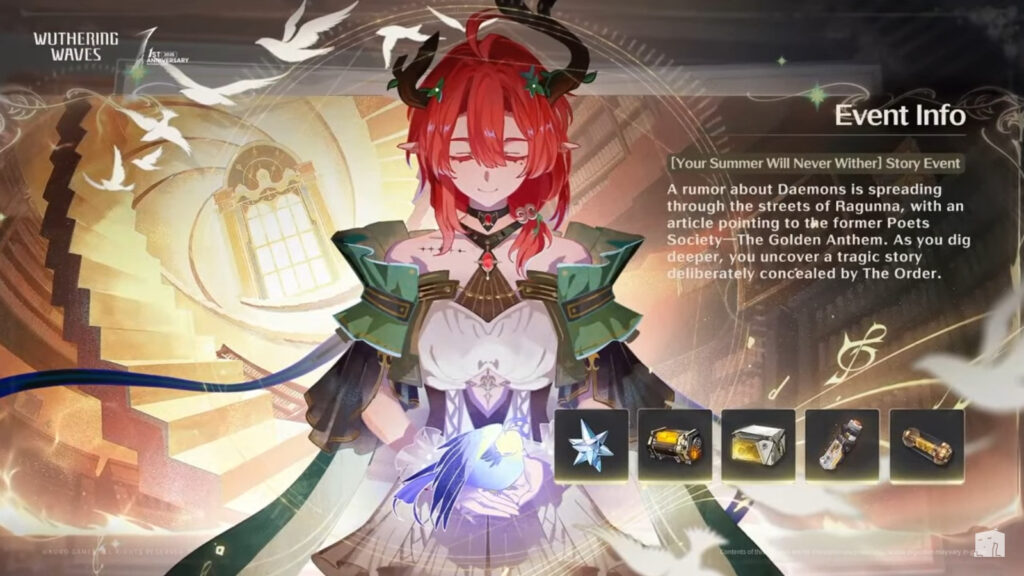 It's the official poster of the Wuthering Waves 2.3 story event Summer will never Wither, connected to the new character Ciaccona.