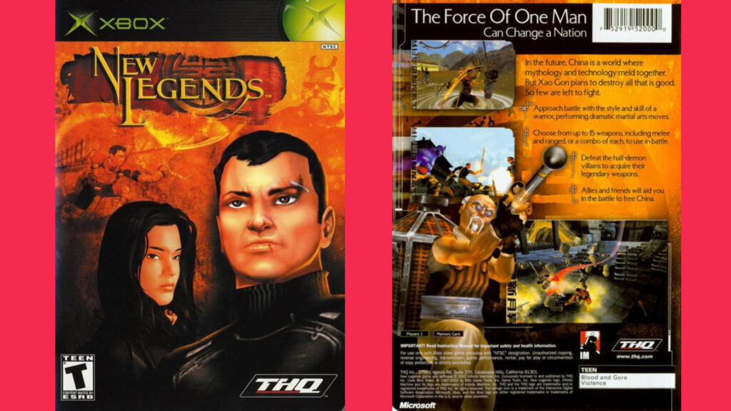 The front and back covers of New Legends