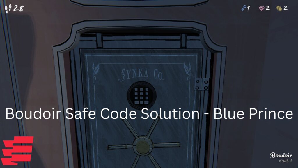 Boudoir safe code solution in Blue Prince