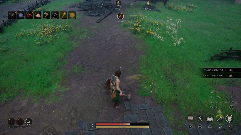 collecting a coarse animal fur from a kebbit's corpse