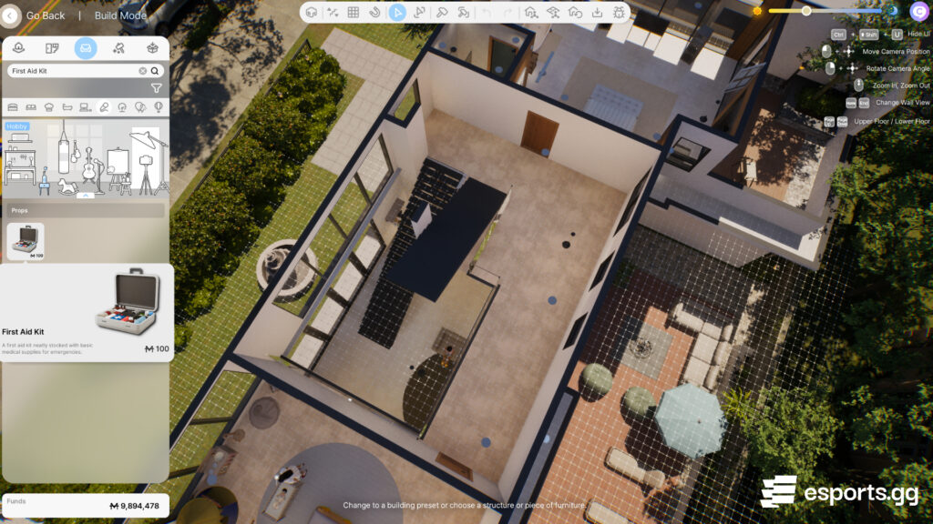 To buy the first kit, you need to go to the construction mode and get it for 100 meows