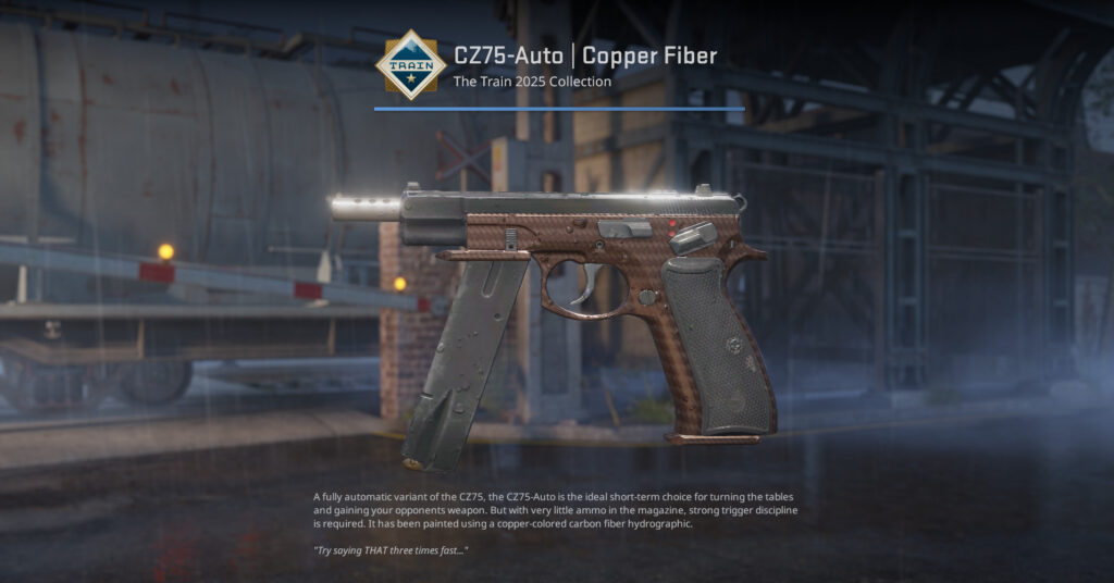 A screenshot of a Train 2025 Collection skin in CS2.