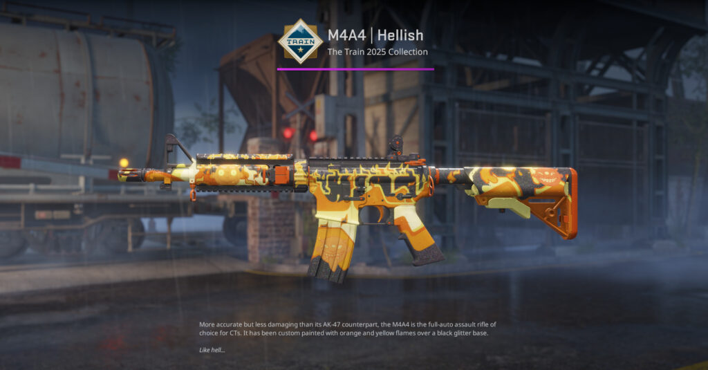 A screenshot of a Train 2025 Collection skin in CS2.