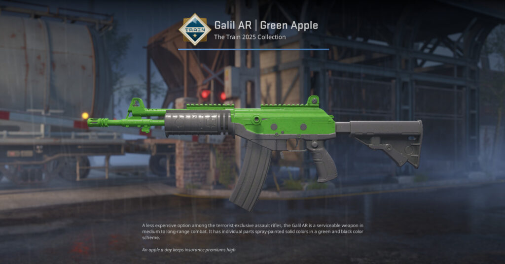 A screenshot of a Train 2025 Collection skin in CS2.