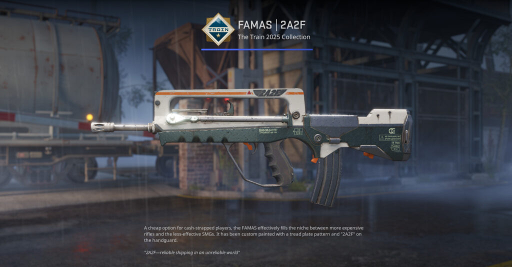 A screenshot of a Train 2025 Collection skin in CS2.