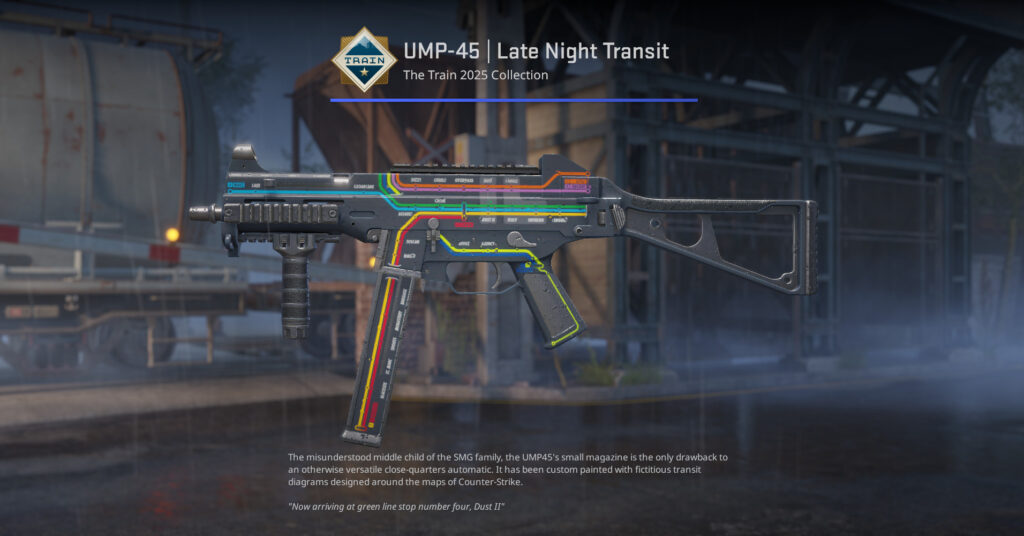 A screenshot of a Train 2025 Collection skin in CS2.