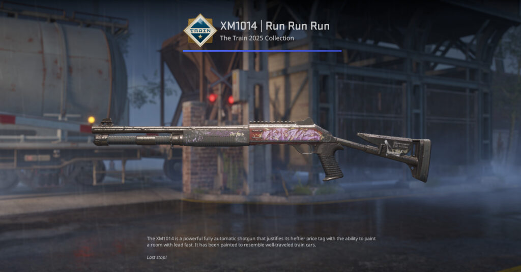 A screenshot of a Train 2025 Collection skin in CS2.