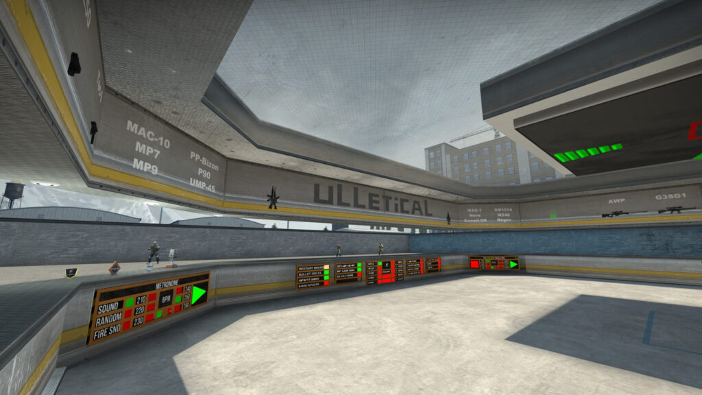 The Aim Botz map in CS2.