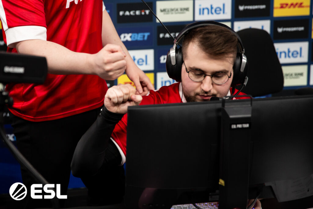 Torzsi celebrates after a won round at IEM Melbourne 2025.