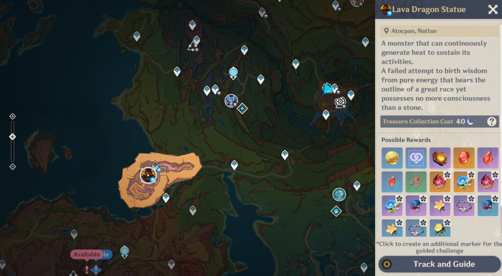 Lava Dragon Statue location (Screenshot by esports.gg)