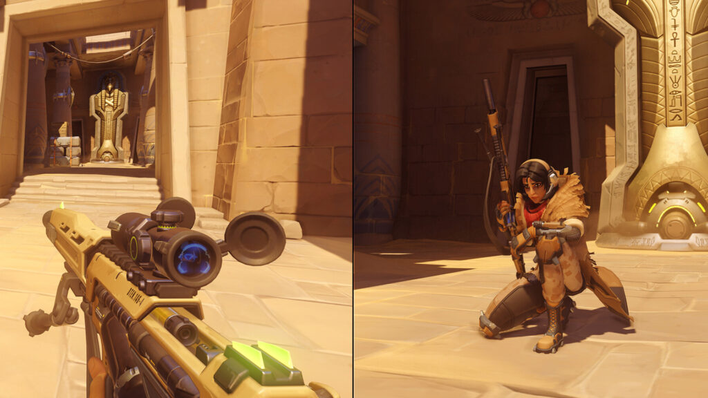 Sniper Ana Legendary skin was created by Oriol Folch, Christoph Gallowitsch, and Erik Neubauer for Blizzard Entertainment