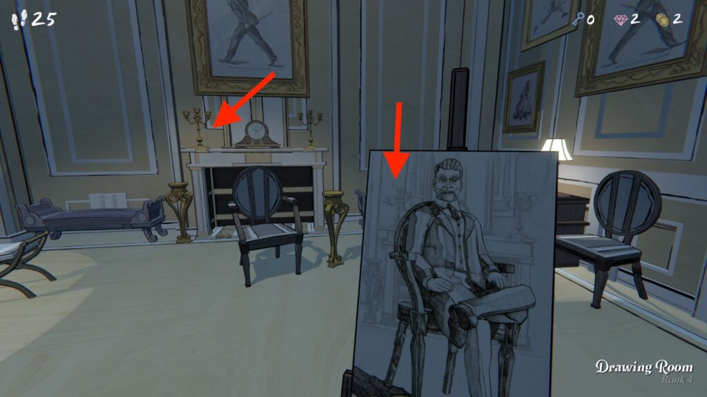 sinclair portrait offering a clue to the drawing room safe.