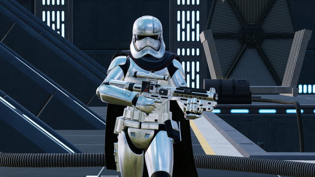 Captain Phasma boss character in Fortnite Galactic Battle