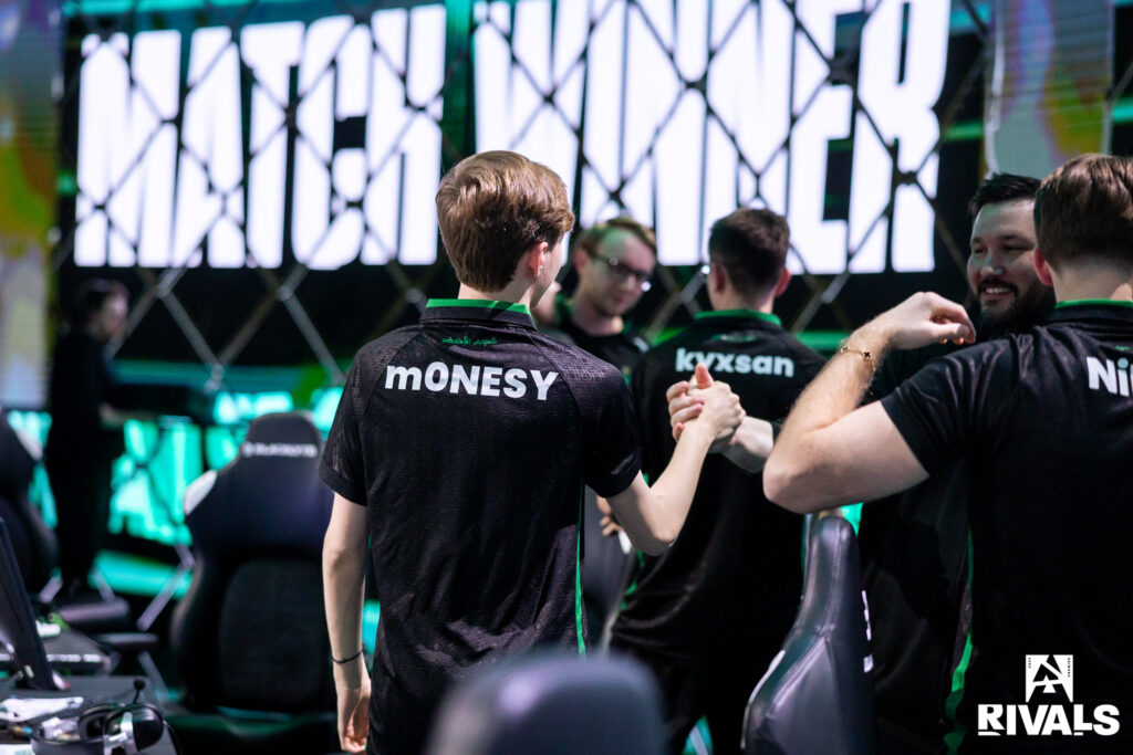 m0NESY and Team Spirit after taking down FaZe Clan at BLAST Rivals Spring 2025