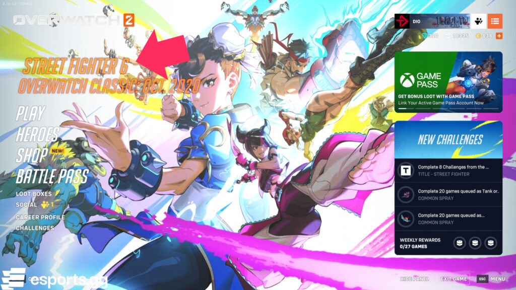 How to enter the event 