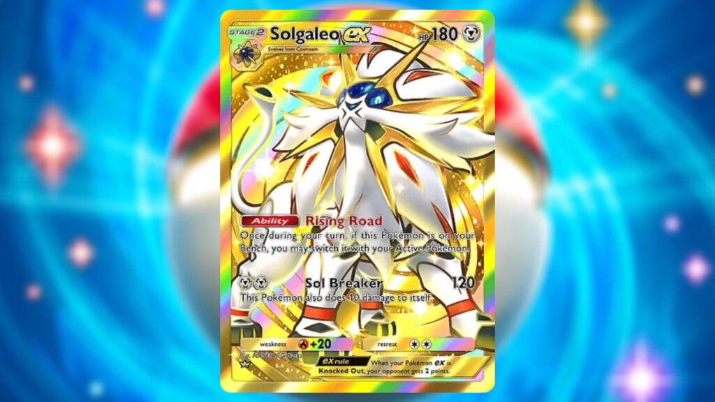 Crown Rare Solgaleo ex, the second best card in the entire Celestial Guardians set