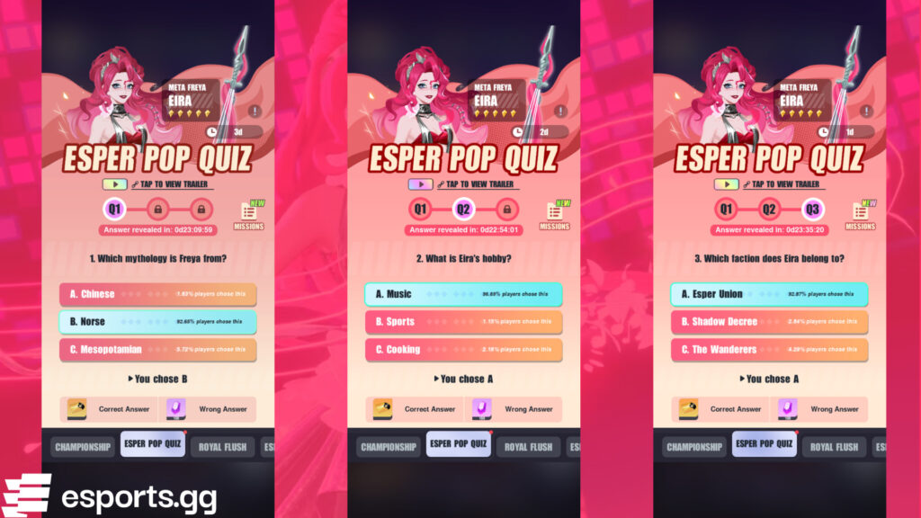 Dislyte Eira quiz answers 