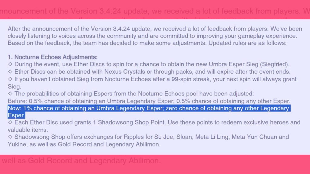 Dislyte Umbra pull rate