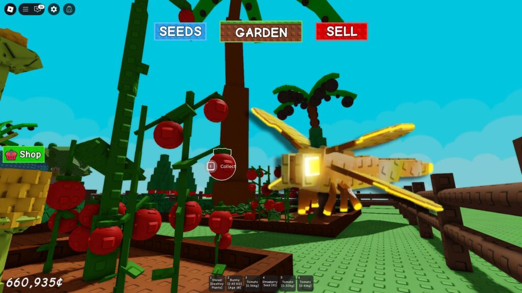 What does the Dragonfly do in Grow a Garden?